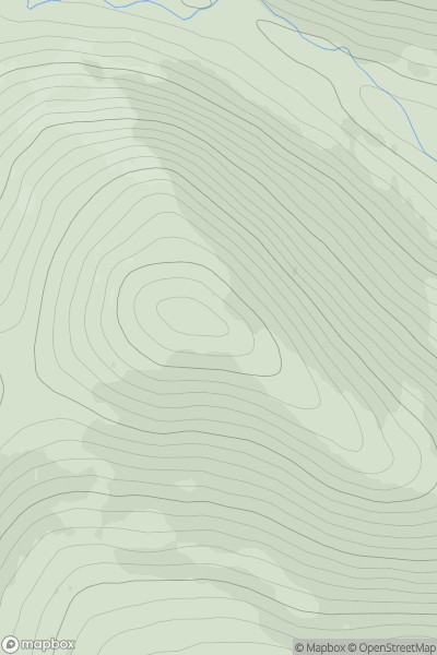Thumbnail image for Carn Mor [Tomintoul to Banff] [NJ316117] showing contour plot for surrounding peak